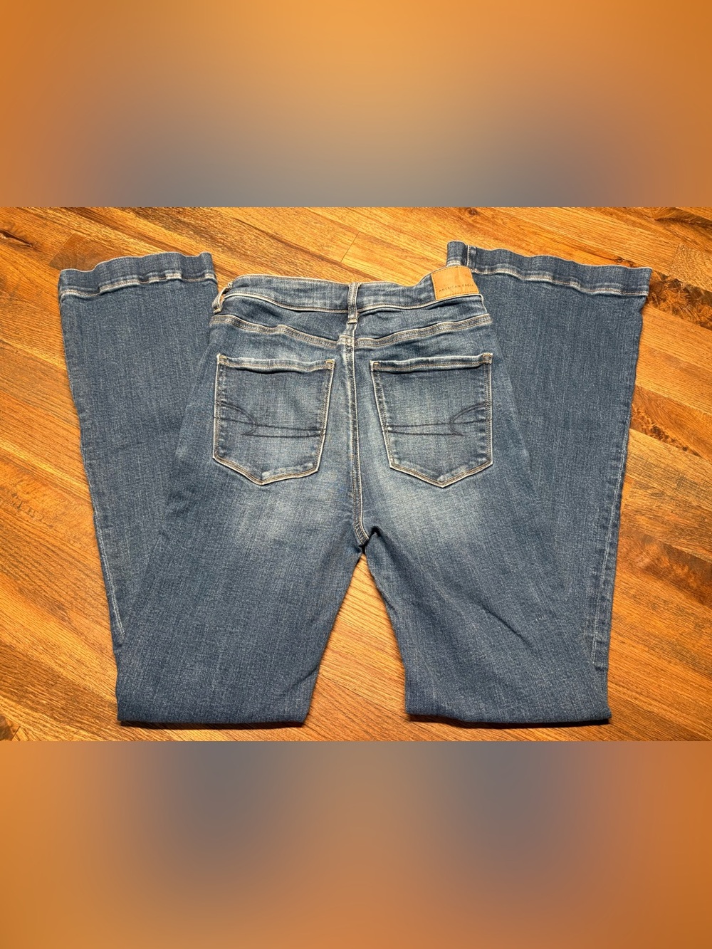 American Eagle Outfitters Blue Flare Jeans - Picture 2 of 3